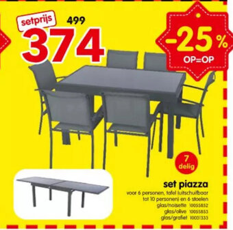 Yess Set piazza voor 6 personen aanbieding