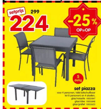 Yess Set piazza voor 4 personen aanbieding