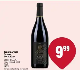 Delhaize Tenuta arbéta barolo 2018/2019 aanbieding