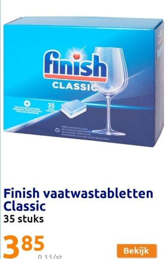 Action Finish vaatwastabletten Classic 35 stuks aanbieding