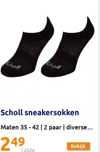 Action Scholl sneakersokken aanbieding