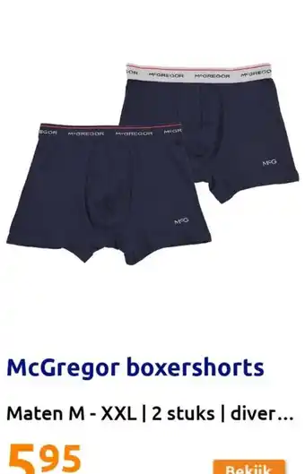 Action McGregor boxershorts Maten M - XXL aanbieding