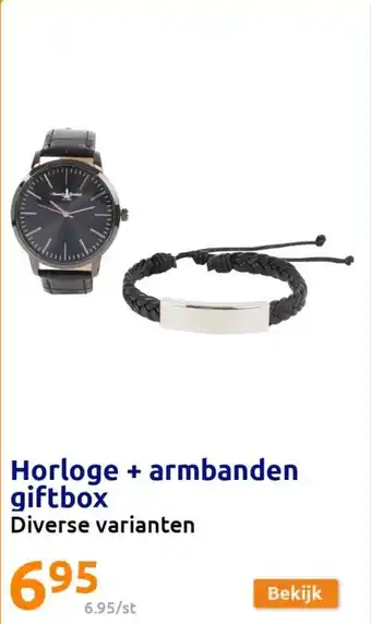 Action Horloge + armbanden giftbox Diverse varianten aanbieding