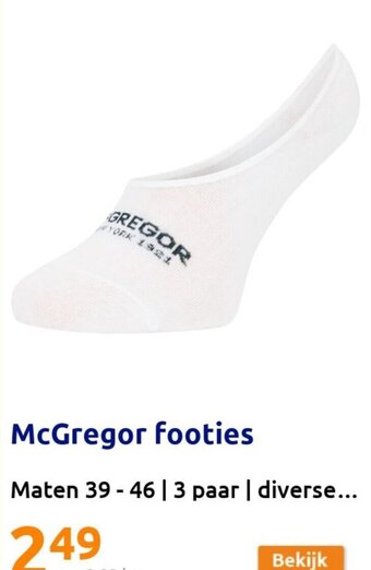 Action McGregor footies aanbieding