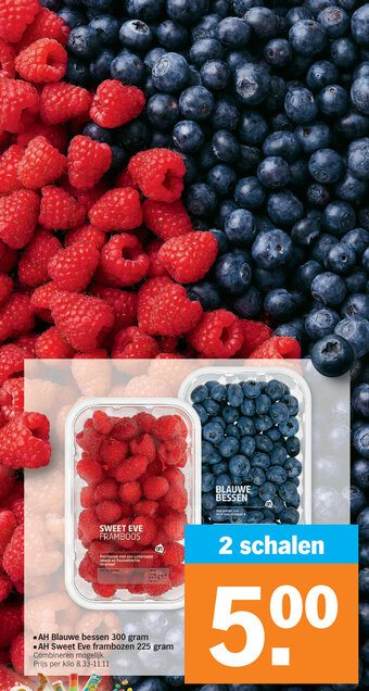 Albert Heijn AH Blauwe bessen 300 gram aanbieding