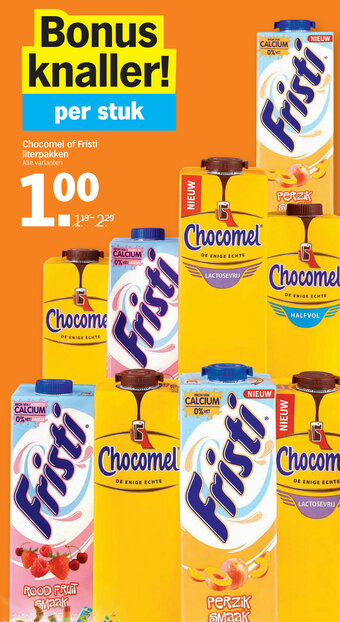 Albert Heijn Chocomel of Fristi literpakken aanbieding