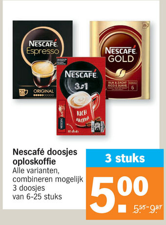 Albert Heijn Nescafé doosjes oploskoffie aanbieding