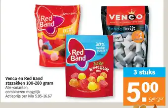 Albert Heijn Venco en Red Band stazakken 100-280n gram aanbieding