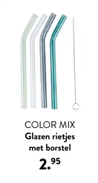 Casa Glazen rietjes met borste aanbieding