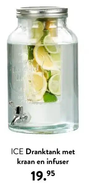 Dranktank met kraan en infuser