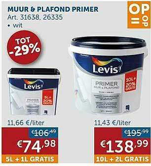 Zelfbouwmarkt Muur & Plafond Primer Levis aanbieding
