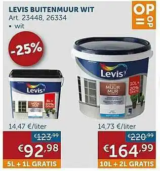 Zelfbouwmarkt Levis Buitenmuurwit aanbieding