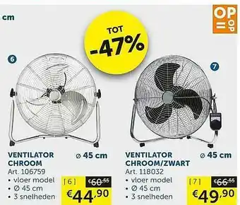 Ventilator Chroom, Ventilator Chroom-zwart