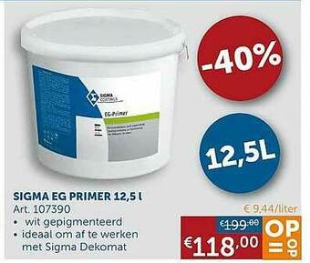 Zelfbouwmarkt Sigma Eg Primer 12,5 L aanbieding
