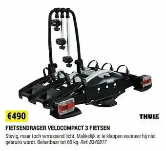 Decathlon Fietsendrager velocompact 3 fietsen aanbieding