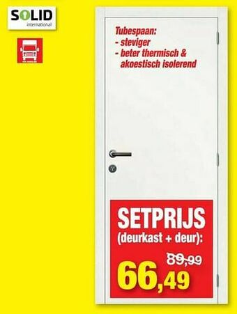 Hubo Deurkast + deur aanbieding