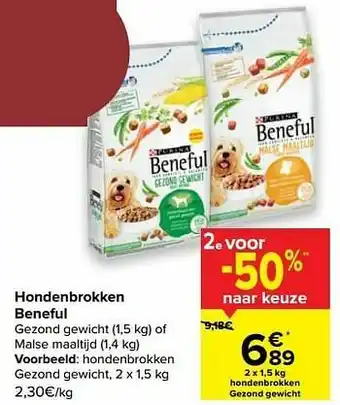 Carrefour Hondenbrokken gezond gewicht, aanbieding