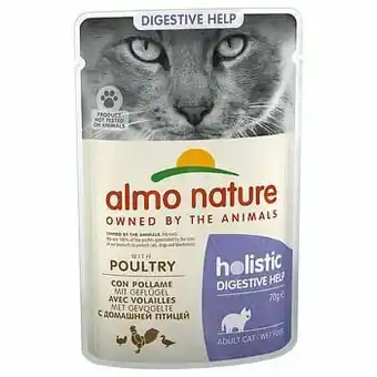 Zooplus 12x70g Digestive Help Gevogelte & Vis Almo Nature Holistic Kattenvoer aanbieding