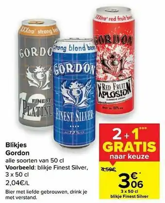 Gordon blikje finest silver