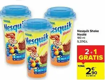 Carrefour Nesquik shake nestlé aanbieding