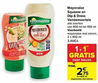 Carrefour Vandemoortele mayonaise met eieren aanbieding
