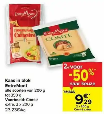 Carrefour Entremont comté extra aanbieding