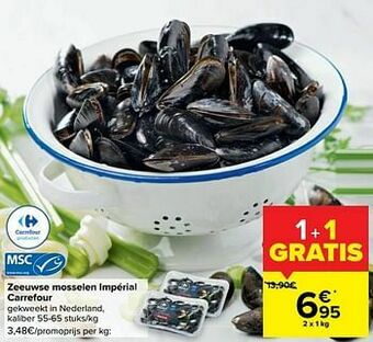 Carrefour Zeeuwse mosselen impérial carrefour aanbieding