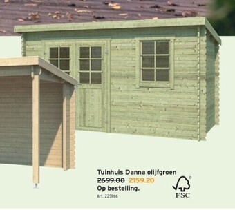 GAMMA Tuinhuis danna olijfgroen aanbieding