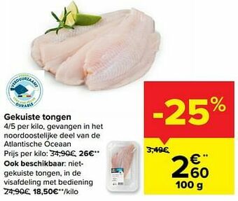 Carrefour Market Gekuiste tongen aanbieding