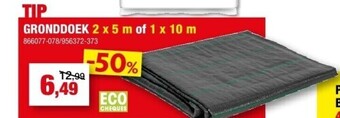 Hubo Gronddoek 2 x 5 m of 1 x 10 m aanbieding