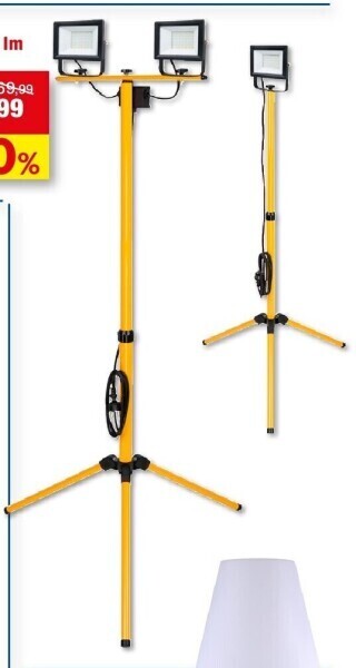 Hubo Ledstraler op statief 1600 lm aanbieding