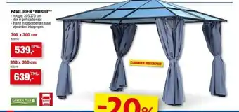 Hubo Paviljoen “nobili” 300 x 300 cm aanbieding