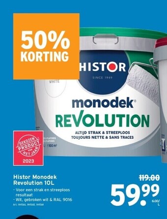 GAMMA Histor monodek revolution 10l aanbieding