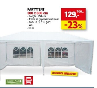 Hubo Partytent 300 x 600 cm aanbieding