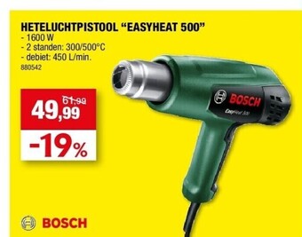 Hubo Heteluchtpistool “easyheat 500” aanbieding