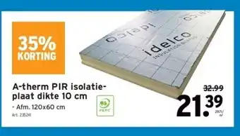 A-therm pir isolatie- plaat dikte 10 cm