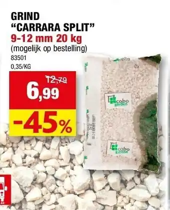 Hubo Grind “carrara split” 9-12 mm 20 kg aanbieding