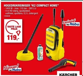 Hubo Hogedrukreiniger “k2 compact home” aanbieding