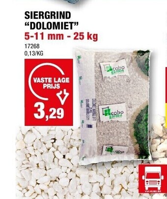 Hubo Siergrind “dolomiet” 5-11 mm - 25 kg aanbieding