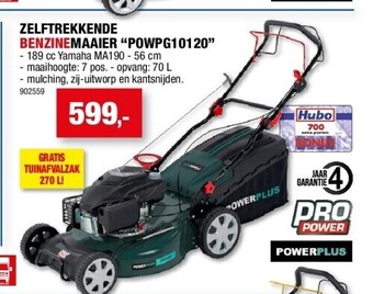 Hubo Zelftrekkende benzinemaaier “powpg10120” aanbieding