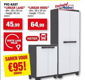 Hubo Pvc-kast “linear laag” aanbieding