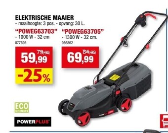 Hubo Elektrische maaier poweg63703 aanbieding