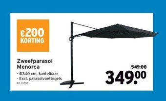GAMMA Zweefparasol menorca aanbieding