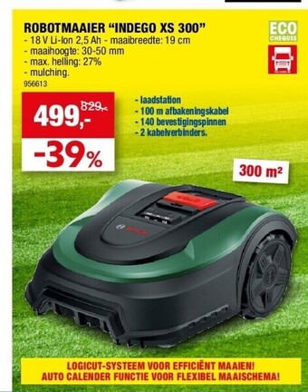 Hubo Robotmaaier “indego xs 300” aanbieding