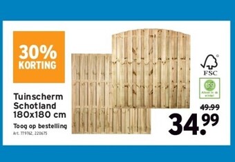 GAMMA Tuinscherm schotland 180x180 cm aanbieding