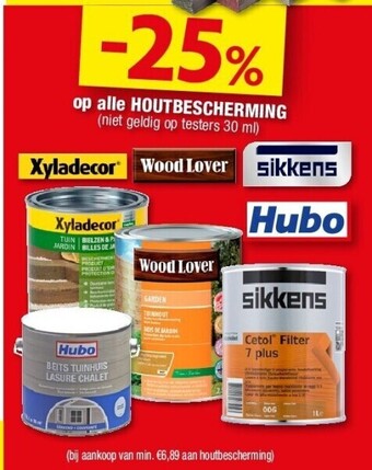 Hubo Op alle houtbescherming aanbieding