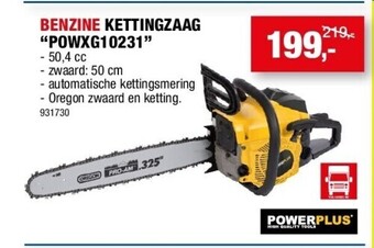 Hubo Benzine kettingzaag “powxg10231” aanbieding