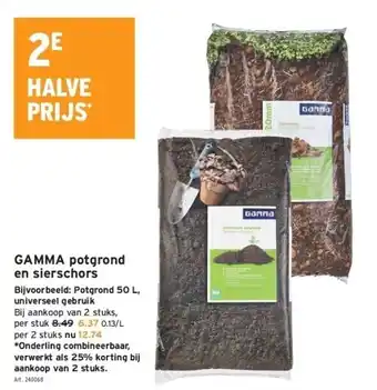 GAMMA Gamma potgrond en sierschors aanbieding