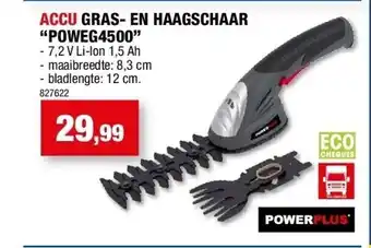 Hubo Accu gras- en haagschaar “poweg4500” aanbieding