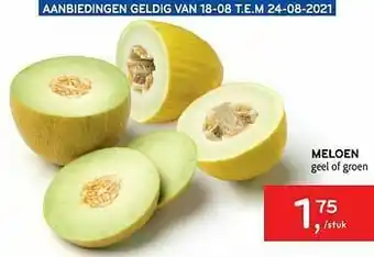 Alvo Meloen geel of groen aanbieding